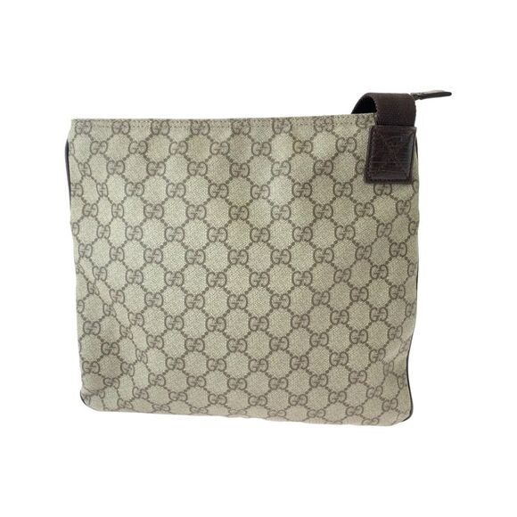 Pre Loved Gucci GG Supreme Canvas Shoulder Bag Men Brown | Beige Crossbody Bags - Picture 2 of 3